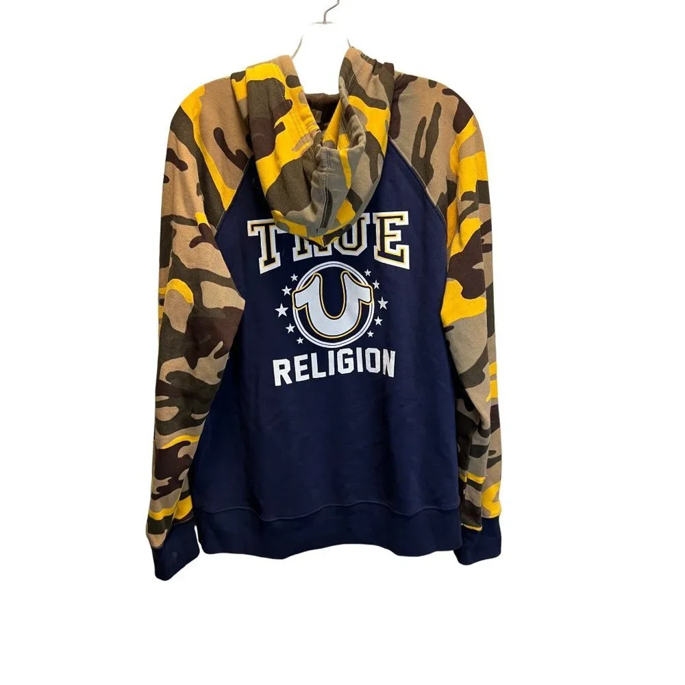 True religion Pullover Camo Hoodie Size Large